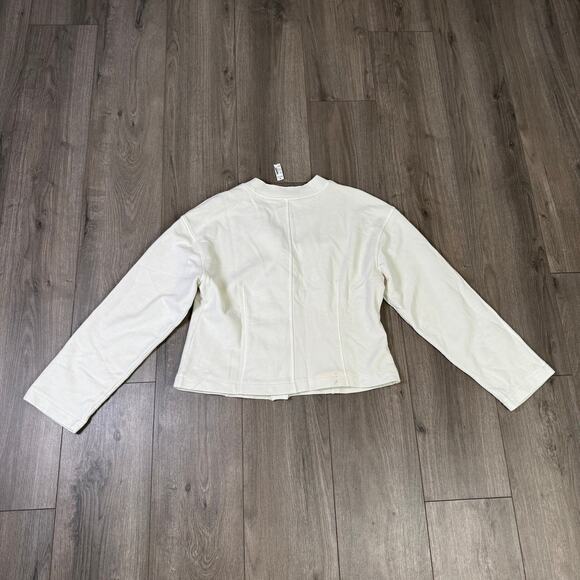 Madewell Waisted Cardigan Sweatshirt WMNS L Off White Button Up V-neck NU853 LS - Picture 12 of 14